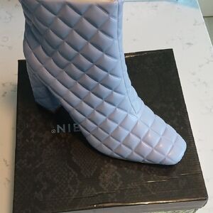 Cape Robbin Quilted Blue Heeled Boots